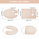 CHGCRAFT 4Pcs 2 Styles Wooden Color Palette(WOOD-CA0001-21)-2
