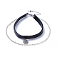 Cowhide Leather Cord Choker Necklaces(NJEW-JN02391)-1