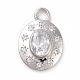 Pendentifs en zircone cubique micro-pavés en laiton écologiques(KK-D079-23P-01)-1