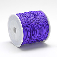 Nylon Thread, Chinese Knotting Cord, Mauve, 0.4mm, about 174.98 Yards(160m)/Roll(NWIR-Q008B-676)