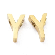 Ion Plating(IP) 304 Stainless Steel Charms, Alphabet, Golden, Letter.Y, 8x6x3mm, Hole: 1.8mm(STAS-K216-41Y-G)