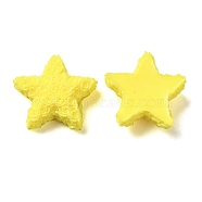 Opaque Resin Cabochons, Star, Yellow, 16.5x17x5.5mm(RESI-C024-03F)