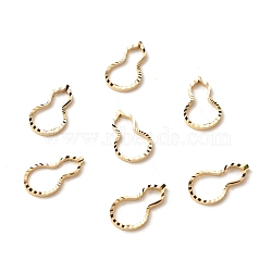 Brass Linking Rings, Long-Lasting Plated, Cadmium Free & Lead Free, Gourd, Real 24K Gold Plated, 12x7x1mm, Inner Diameter: 10x6mm(KK-F831-005G-RS)