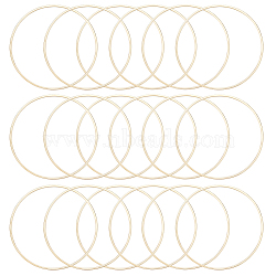 20Pcs Brass Linking Rings, Long-Lasting Plated, Round Ring, Real 24K Gold Plated, 40x1mm, Inner Diameter: 38mm(KK-BBC0010-04G)