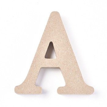 Letter Unfinished Wood Slices, Laser Cut Wood Shapes, for DIY Painting Ornament Christmas Home Decor Pendants, Letter.A, 100x95x15mm