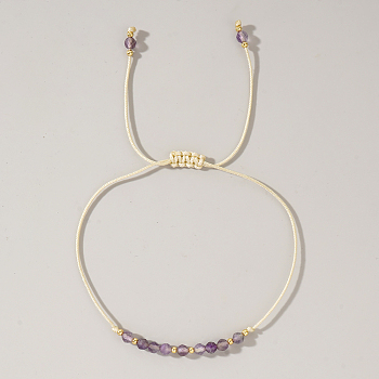 Natural stone and copper bead handmade bracelet, fashionable and versatile for women.