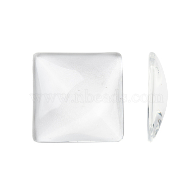 25mm Clear Square Glass Cabochons