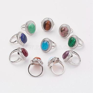 Natural & Synthetic Mixed Stone Finger Rings(RJEW-P122-M)-2