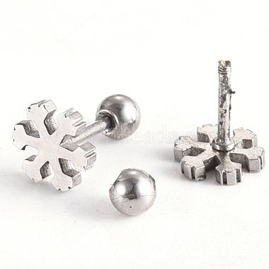 201 Stainless Steel Barbell Cartilage Earrings(EJEW-R147-24)-2