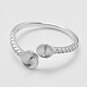 регулируемые кольца-манжеты из стерлингового серебра 925 с родиевым покрытием(STER-K038-072P)-2