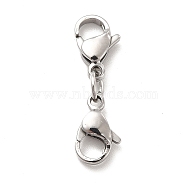 304 Stainless Steel Double Lobster Claw Clasps, Stainless Steel Color, 24mm(STAS-E178-01B-P)