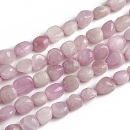 Natural Kunzite Beads Strands, Tumbled Stone, Nuggets, 10~15x7.5~11.5x7.5~12.5mm, Hole: 1mm, about 36pcs/Strand, 15.67 inch(39.8 cm)(X-G-D0002-D68)