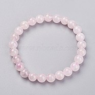 Natural Rose Quartz Stretch Bracelets, Round, 53mm(2-1/8 inch)(X-G-N0272-01)