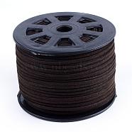 Faux Suede Cords, Faux Suede Lace, Coconut Brown, 1/8 inch(3mm)x1.5mm, about 100yards/roll(91.44m/roll), 300 feet/roll(LW-S028-07)