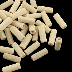 Undyed Natural Wood Tube Beads, Lead Free, Moccasin, 12x4mm, Hole: 2mm, about 5000pcs/500g(X-WOOD-R253-04-LF)