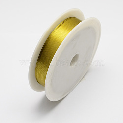 Round Iron Wire, Gold, 24 Gauge, 0.5mm, about 22.96 Feet(7m)/roll, 10 rolls/set(MW-R001-0.5mm-02)