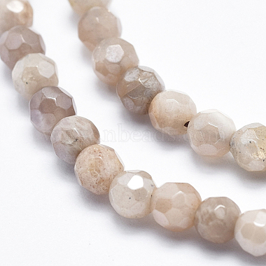 Electroplate Natural Sunstone Beads Strands(G-K256-17-4mm)-3