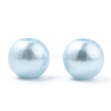 Spray Painted ABS Plastic Imitation Pearl Beads(OACR-T015-05A-07)-2
