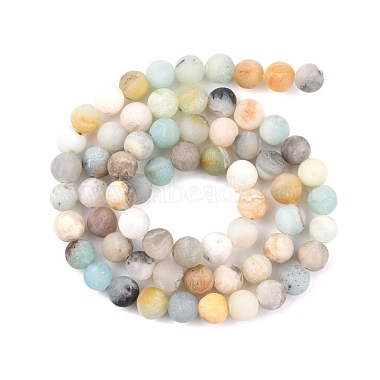 Brins de perles d'amazonite de fleurs naturelles(G-G692-01F-6mm)-3