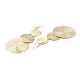 Layered Flat Round Dangle Earrings for Girl Women(EJEW-I258-05G)-2