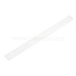 Iron Self Threading Hand Sewing Needles, Nickel Metal Color, Easy Thread Big Eye Needle for Older Blind, Platinum, 229~231x1x0.6mm, Hole: 2.5x0.4mm(OFFICE-N002-20)