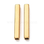 304 Stainless Steel Tube Beads, Cuboid, Ion Plating(IP), Real 18K Gold Plated, 20x3x3mm, Hole: 2x2mm(STAS-L318-12G-07)