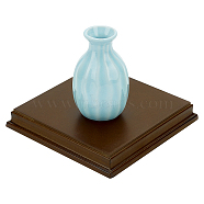 Wooden Display Pedestals, Square, Coconut Brown, 126x126x18mm(DJEW-WH0043-55A)