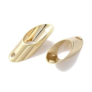 Brass Beads Frame, Lead Free & Cadmium Free, Real 24K Gold Plated, 16x6x5.5mm, Hole: 1.5mm(KK-K383-27G)