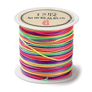 15-Ply Segment Dyed Round Nylon Thread, with Spool, Colorful, 1mm, about 21.87 Yards(20m)/Roll(NWIR-Q001-01A-04)