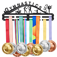 Sports Theme Iron Medal Hanger Holder Display Wall Rack, with Screws, Gymnastics Pattern, 150x400mm(ODIS-WH0021-540)
