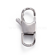 304 Stainless Steel Lobster Claw Clasps, Stainless Steel Color, 23x12x5mm, Hole: 6mm(STAS-I117-02A-P)