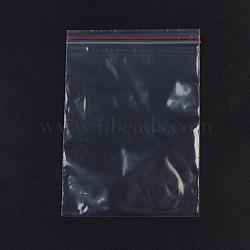 Plastic Zip Lock Bags, Resealable Packaging Bags, Top Seal, Self Seal Bag, Rectangle, Red, 17x12cm, Unilateral Thickness: 1.8 Mil(0.045mm), 100pcs/bag(OPP-G001-D-12x17cm)