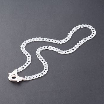 Personalized Acrylic Curb Chain Necklaces, Handbag Chains, with Plastic Lobster Claw Clasps, WhiteSmoke, 28.34 inch(72cm)