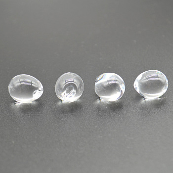 Imitation Crystal Acrylic Beads, Top Drilled, Teardrop, Clear, 7.9x5.6mm