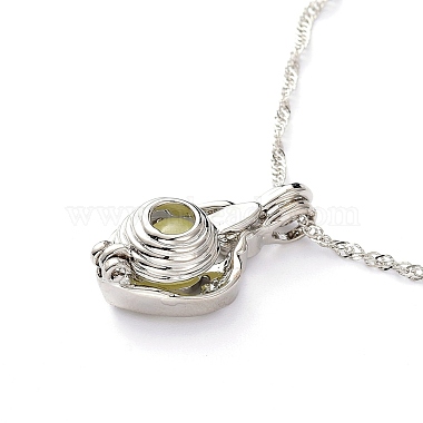 Ожерелья с подвесками в форме сердца из светящегося сплава(NJEW-F284-07A)-4