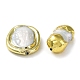 Rack Plating Brass Beads with Baroque Natural Keshi Pearl(KK-K348-06G)-2