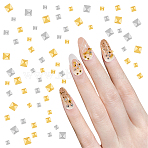 6 Bags 6 Style  Alloy Cabochons, Nail Art Decoration Accessories for Women, Pyramid, Platinum & Golden, 1~2x1~2x1~1.5mm, about 200pcs/bag, 1 bag/style(MRMJ-HY0002-46)