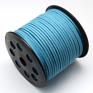 Faux Suede Cord, Faux Suede Lace, Dodger Blue, 2.7x1.4mm, about 98.42 yards(90m)/roll(LW-R007-1080)