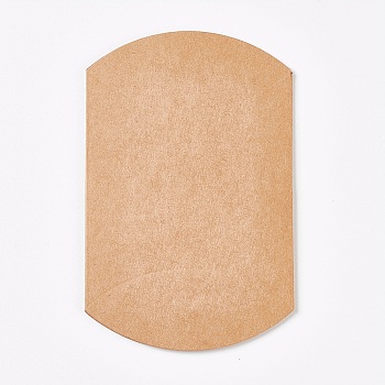 Kraft Paper Wedding Favor Gift Boxes, Pillow, Tan, 9x10.5x3.5cm
