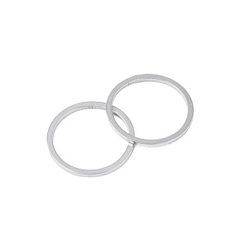 Non-Tarnish 304 Stainless Steel Linking Ring, Stainless Steel Color, 16x1mm, Inner Diameter: 14mm