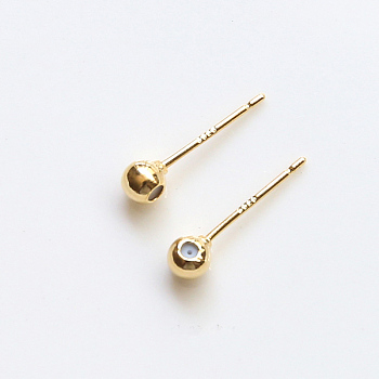 Brass Witch Wand Ball Head Pins, with Silicone Ball, for Baroque Pearl Making, Golden, 15.5x4mm