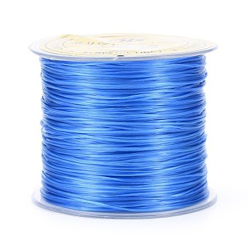 Japanese Flat Elastic Crystal String, Polyester Thread, for Stretch Bracelets Gemstone Jewelry Making, Royal Blue, 0.5mm, about 65.6 yards(60m)/roll