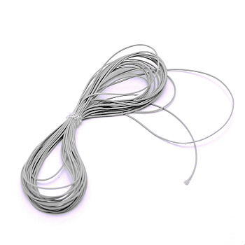 Waxed Polyester Cord, Round, Silver, 1.5mm, 10m/bundle
