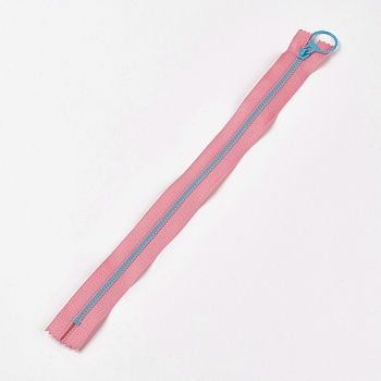 Garment Accessories, Nylon and Resin Closed-end Zipper, Zip-fastener Component, Pink, 33.3~33.5x2.8x0.2cm