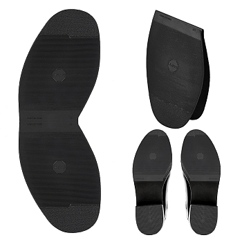 Rubber Shoe Repair Material for Leather Shoes & Boots, Shoe Half Sole Repair Pad, Black, 350x120x2.5mm
