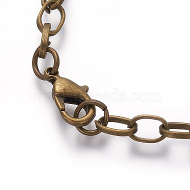 Antique Bronze Tone Iron Cable Chain Bracelet Making(X-IFIN-H031-AB)-2