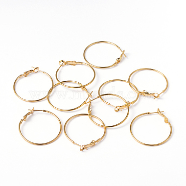 Brass Hoop Earrings(EC108-1NFG)-4
