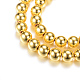 Chapelets de perles en hématite synthétique sans magnétiques(G-Q466-4mm-01)-1