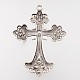 Alliage strass croix gros pendentifs gothiques(X-ALRI-1475-RS)-3