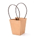 Trapezoid Kraft Paper Gift Bags with Plastic Haddles(CARB-P007-A04-A)-3